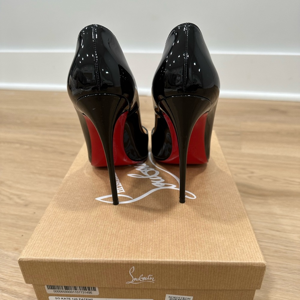 Christian Louboutin Black Patent Leather Heels - Picture 6 of 7